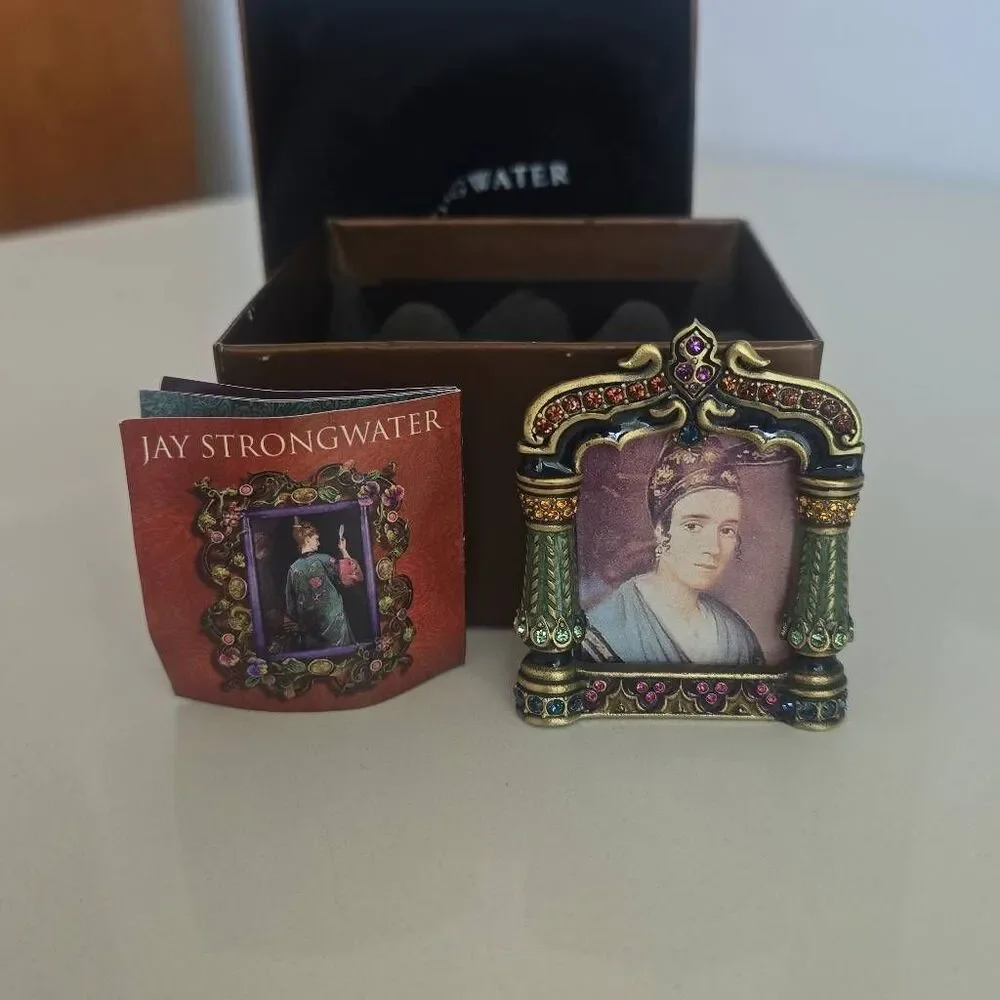 Jay Strongwater Vtg Mini Photo Frame, Rare Find, New in Box, Velvet Pouch
